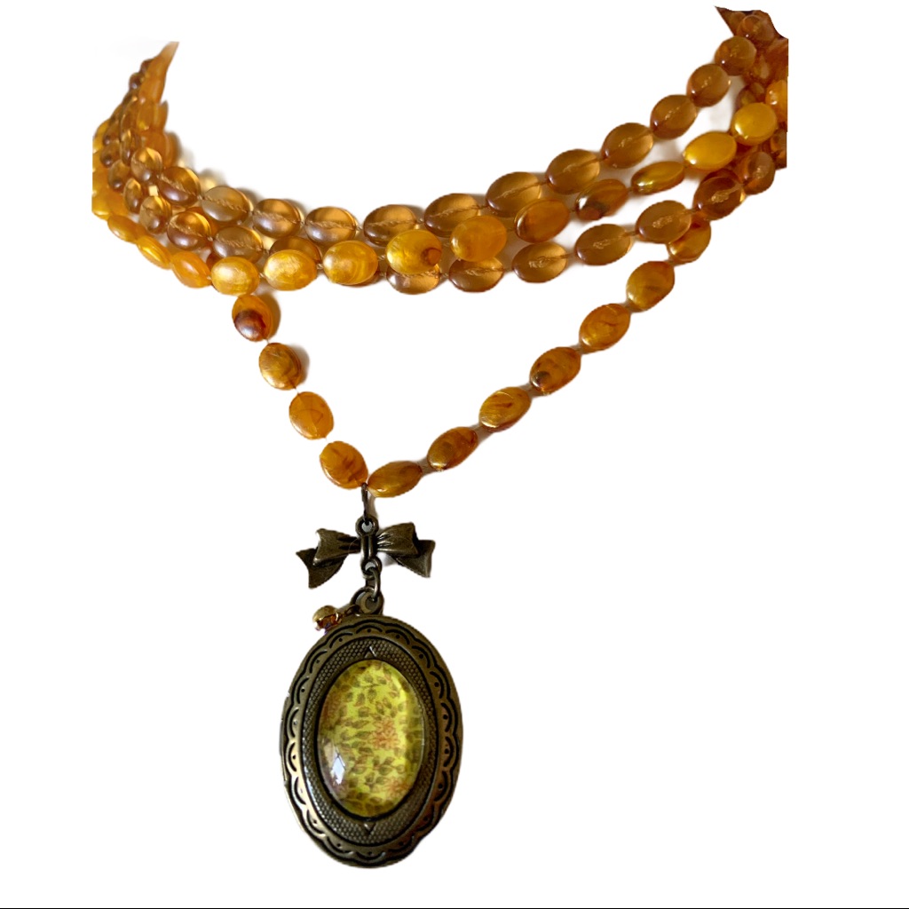 Yellow Locket Necklace